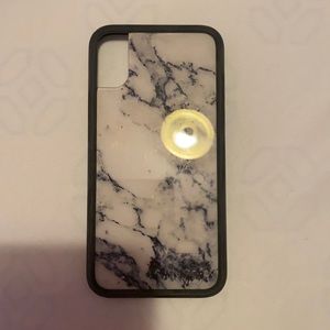 Marble Wildflower iPhone X Case